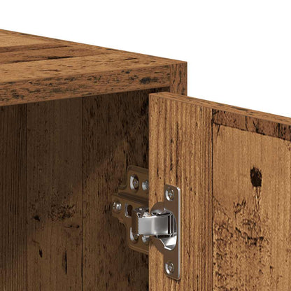 Badschrank Altholz-Optik 30x30x183,5 cm Holzwerkstoff