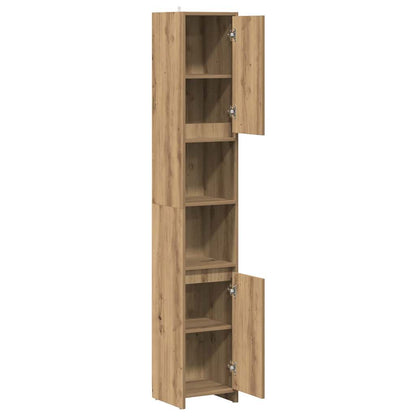 Badschrank Artisan-Eiche 30x30x183,5 cm Holzwerkstoff