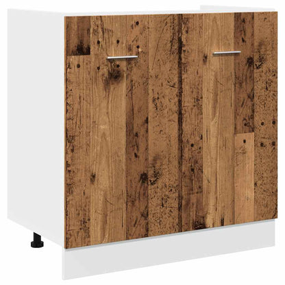 Spülenunterschrank Altholz-Optik 80x46x81,5 cm Holzwerkstoff