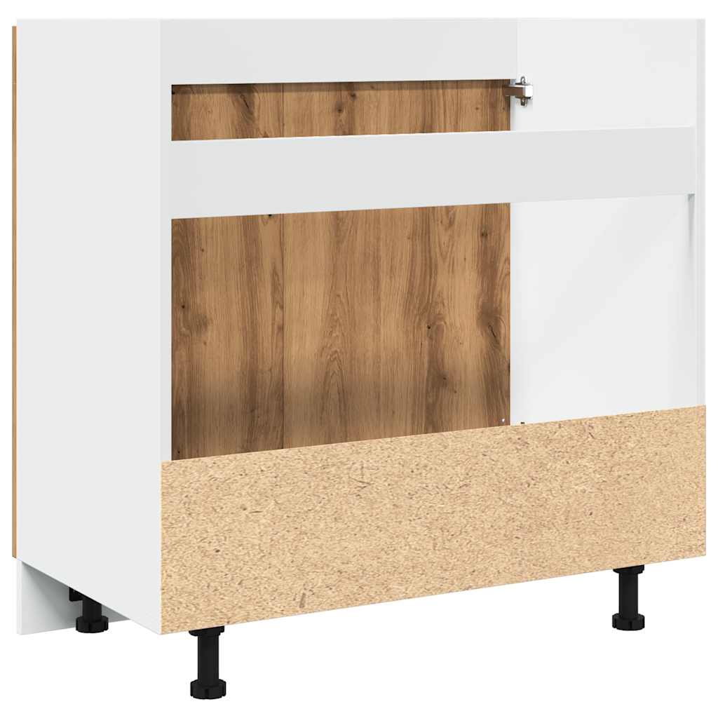 Spülenunterschrank Artisan-Eiche 80x46x81,5 cm Holzwerkstoff