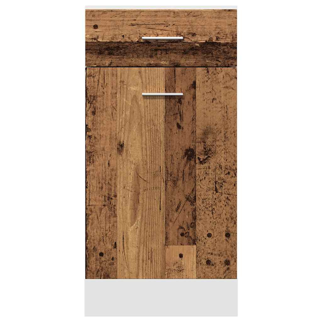 Schubunterschrank Altholz-Optik 40x46x81,5 cm Holzwerkstoff