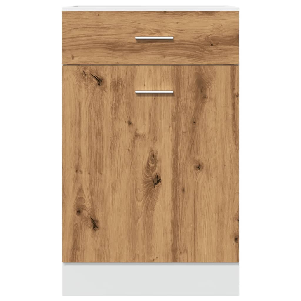 Schubunterschrank Artisan-Eiche 50x46x81,5 cm Holzwerkstoff