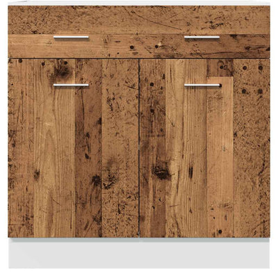 Schubunterschrank Altholz-Optik 80x46x81,5 cm Holzwerkstoff