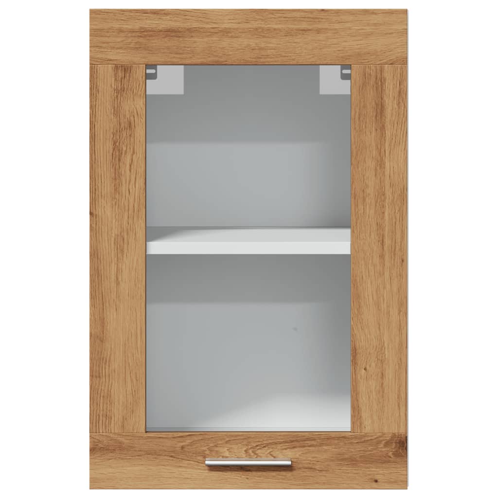 Hängeschrank Glas Artisan-Eiche 40x31x60 cm Holzwerkstoff