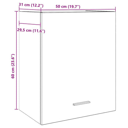 Hängeschrank Betongrau 50x31x60 cm Holzwerkstoff