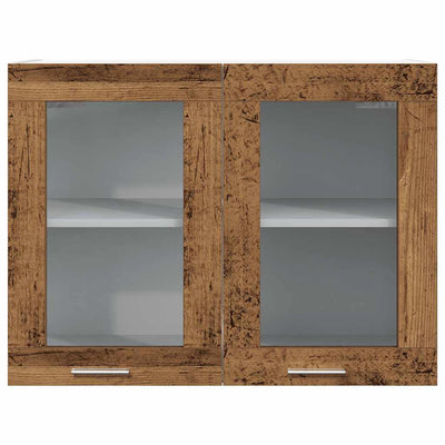 Hängeglasschrank Altholz-Optik 80x31x60 cm Holzwerkstoff