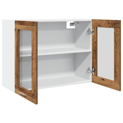 Hängeglasschrank Altholz-Optik 80x31x60 cm Holzwerkstoff