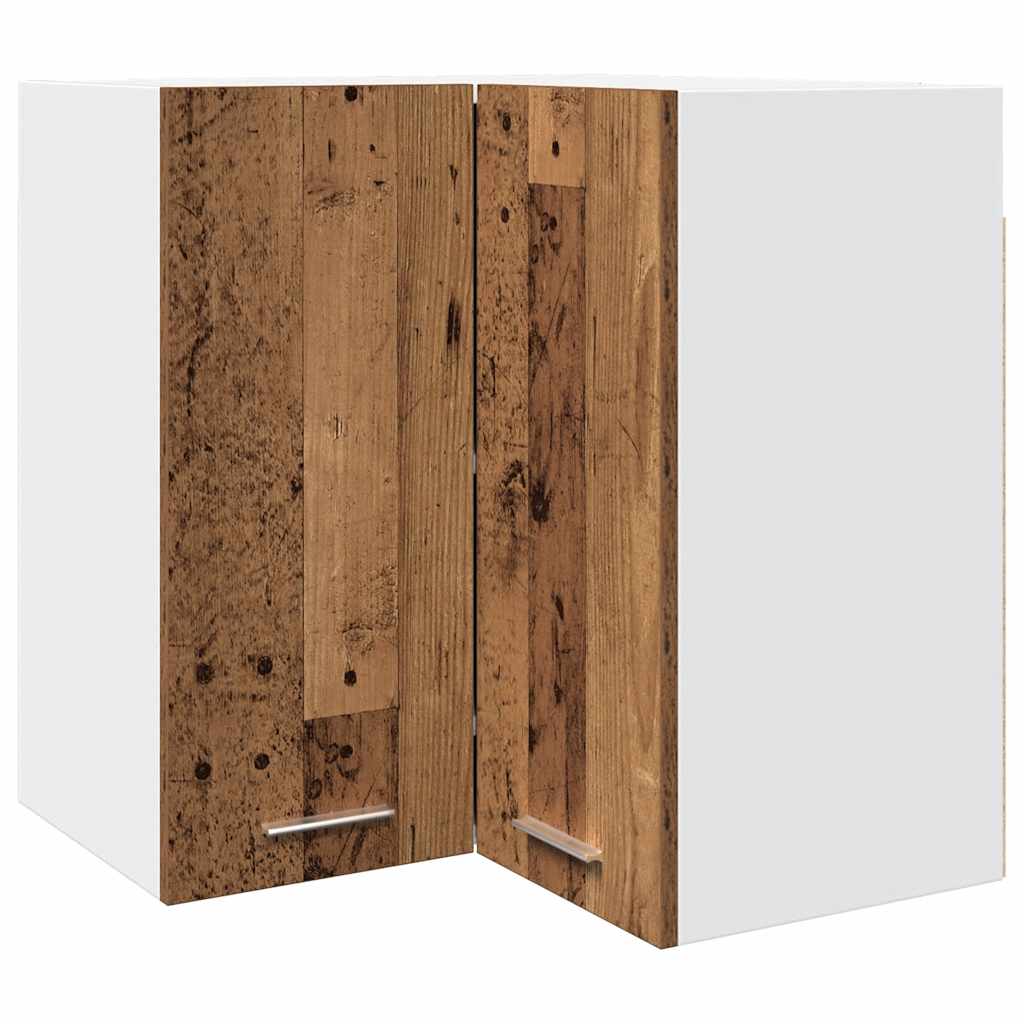 Eck-Hängeschrank Altholz-Optik 57x57x60 cm Holzwerkstoff