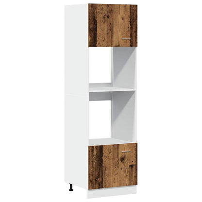 Mikrowellenschrank Altholz-Optik 60x57x207 cm Holzwerkstoff