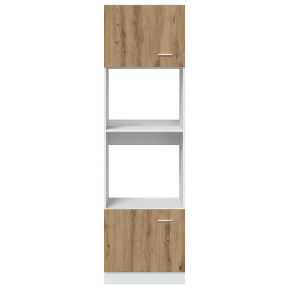 Mikrowellenschrank Artisan-Eiche 60x57x207 cm Holzwerkstoff