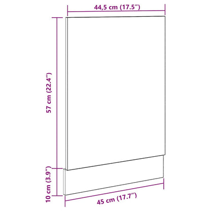 Geschirrspülerblende Altholz-Optik 45x3x67 cm Holzwerkstoff