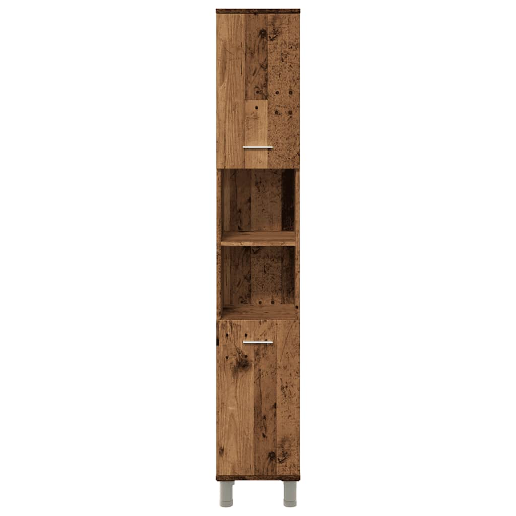 Badschrank Altholz-Optik 30x30x179 cm Holzwerkstoff