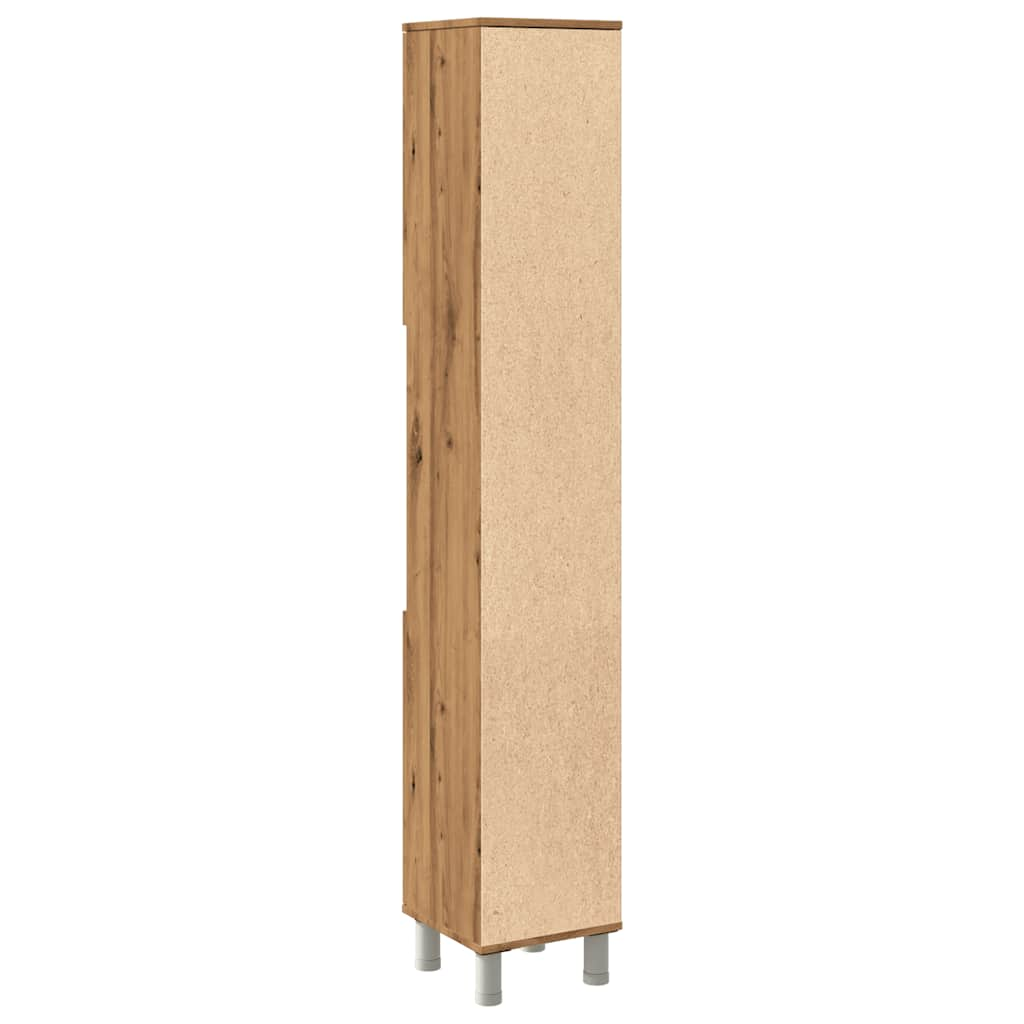 Badschrank Artisan-Eiche 30x30x179 cm Holzwerkstoff