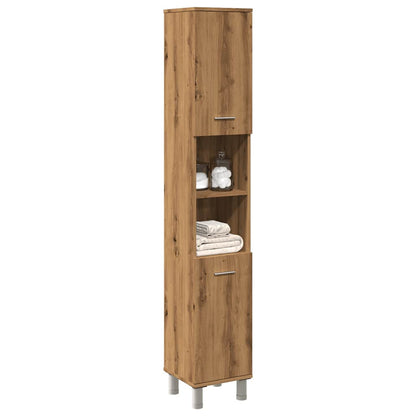 Badschrank Artisan-Eiche 30x30x179 cm Holzwerkstoff