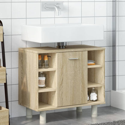 Badezimmerschrank Sonoma-Eiche 60x32x53,5 cm Holzwerkstoff