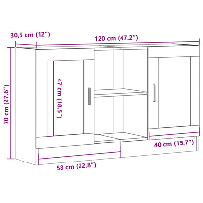 Sideboard Altholz-Optik 120x30,5x70 cm Holzwerkstoff