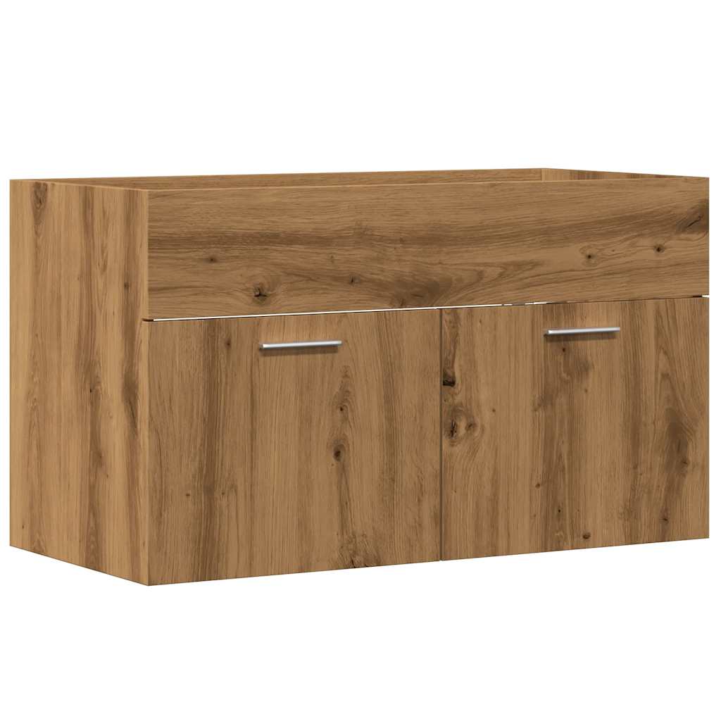 Waschbeckenunterschrank Artisan-Eiche 80x38,5x46 Holzwerkstoff