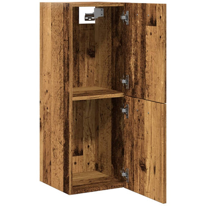 Bad-Hängeschrank Altholz-Optik 30x30x80 cm Holzwerkstoff