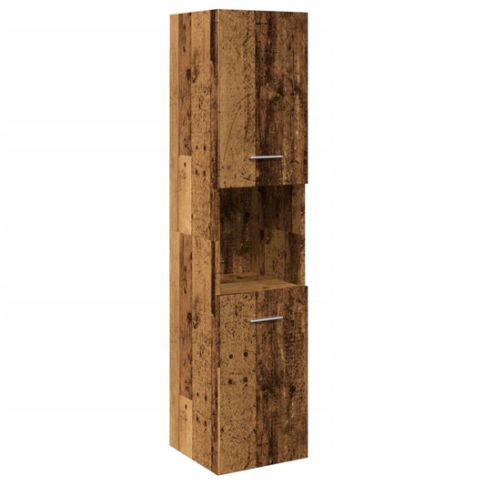 Bad-Hängeschrank Altholz-Optik 30x30x130 cm Holzwerkstoff