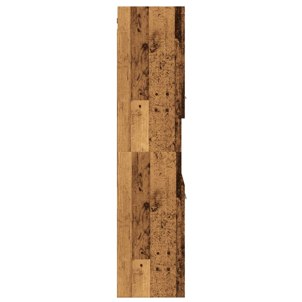 Bad-Hängeschrank Altholz-Optik 30x30x130 cm Holzwerkstoff