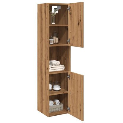 Bad-Hängeschrank Artisan-Eiche 30x30x130 cm Holzwerkstoff