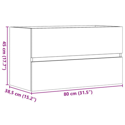 Bad-Hängeschrank Artisan-Eiche 80x38,5x45 cm Holzwerkstoff