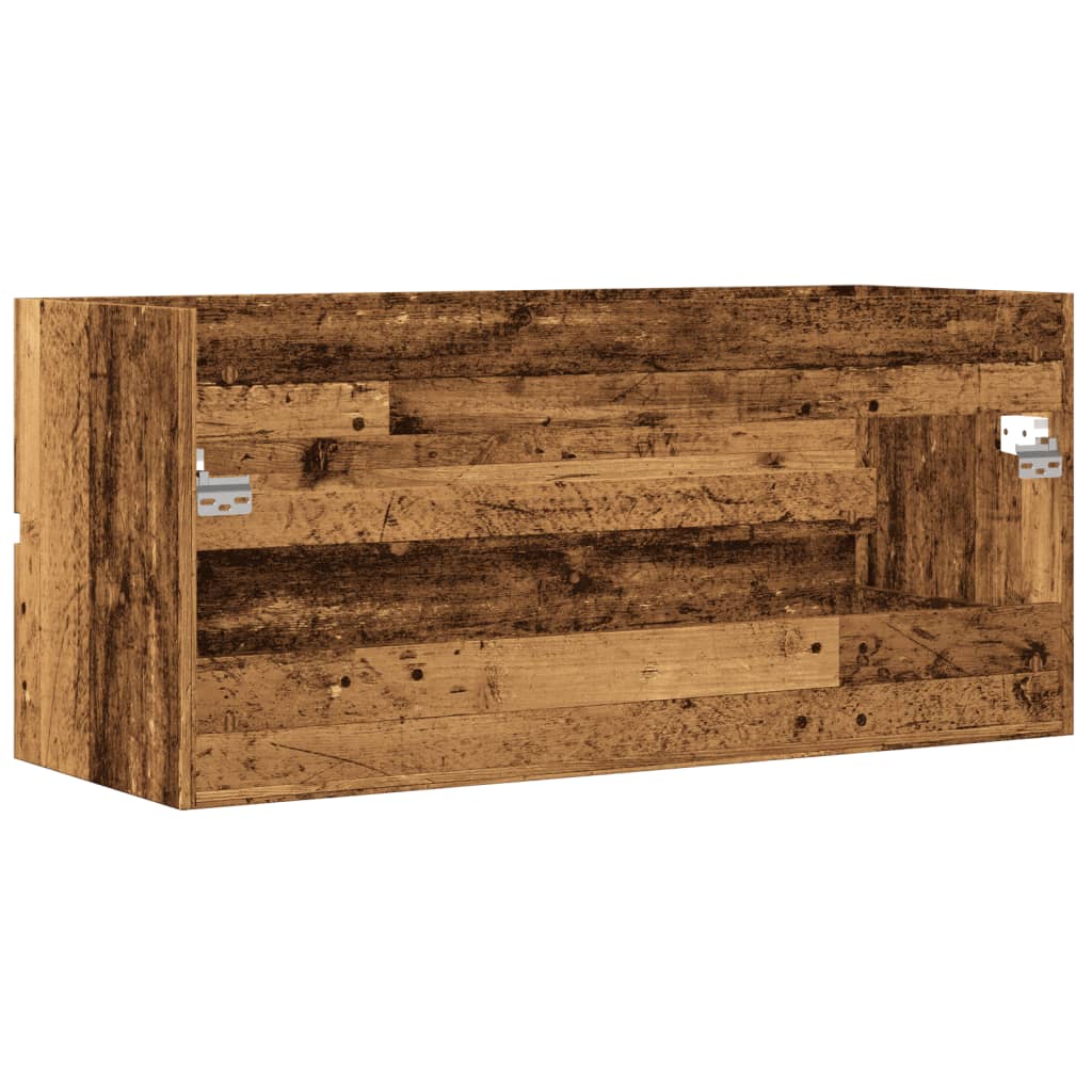 Waschbeckenschrank Altholz-Optik 100x38,5x45 cm Holzwerkstoff