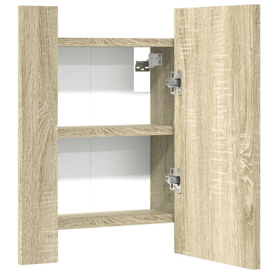 Spiegelschrank mit LED-Leuchten Sonoma-Eiche 40x12x45 cm