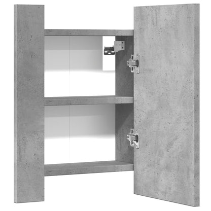 LED-Spiegelschrank Betongrau 40x12x45 cm Holzwerkstoff