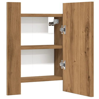 LED-Spiegelschrank Artisan-Eiche 40x12x45 cm Holzwerkstoff