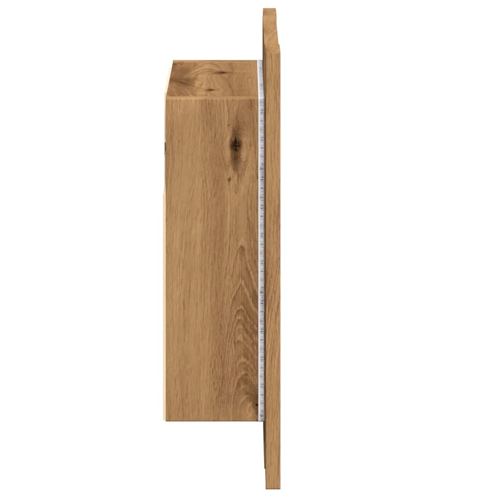 LED-Spiegelschrank Artisan-Eiche 40x12x45 cm Holzwerkstoff