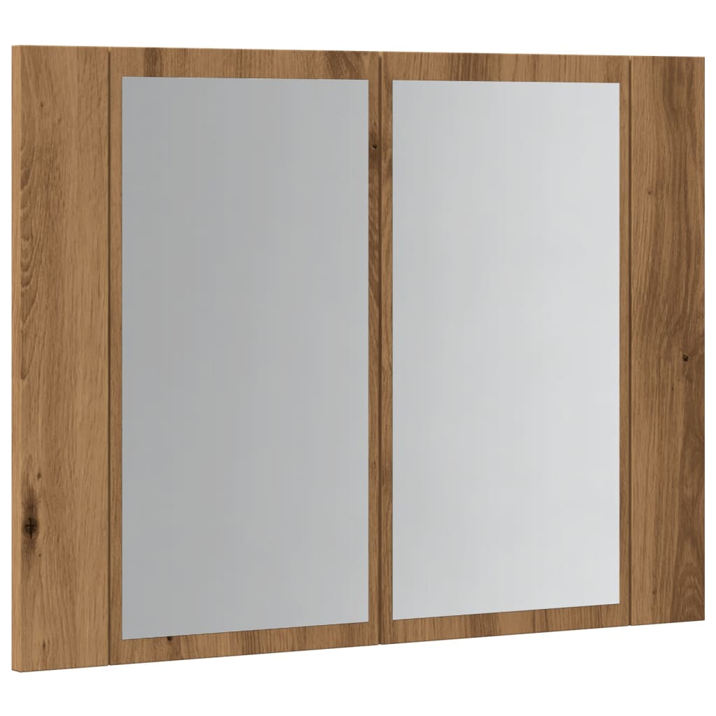 LED-Spiegelschrank Artisan-Eiche 60x12x45 cm Holzwerkstoff