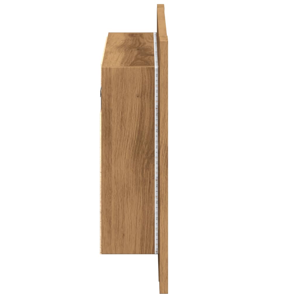 LED-Spiegelschrank Artisan-Eiche 60x12x45 cm Holzwerkstoff