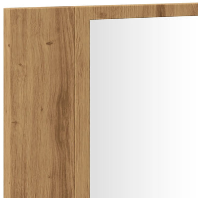 LED-Spiegelschrank Artisan-Eiche 90x12x45 cm Holzwerkstoff