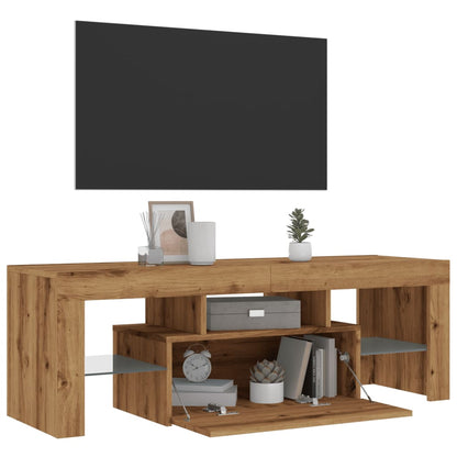 TV-Schrank mit LED Artisan-Eiche 120x36,5x40 cm Holzwerkstoff