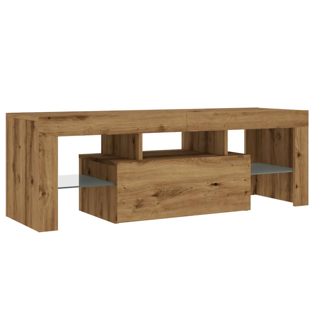 TV-Schrank mit LED Artisan-Eiche 120x36,5x40 cm Holzwerkstoff