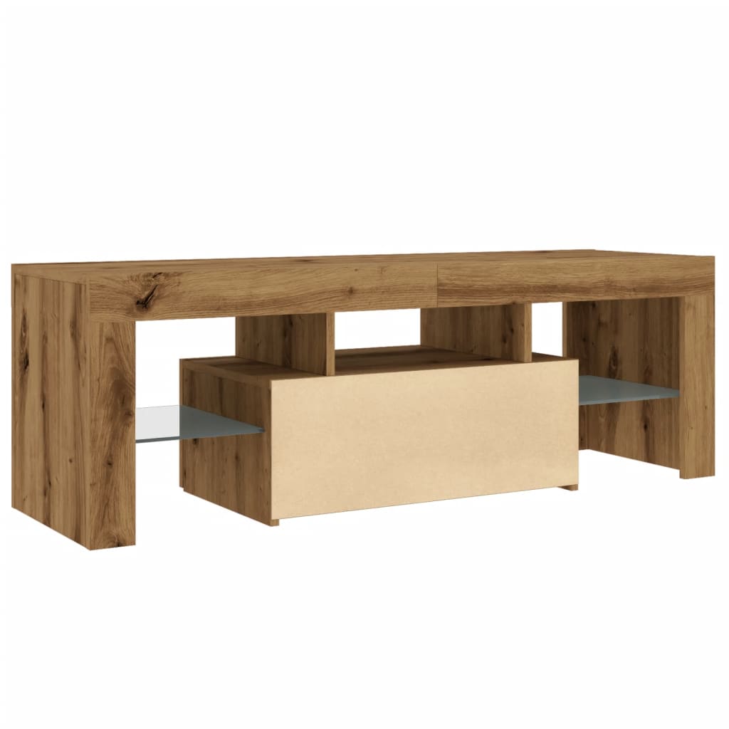 TV-Schrank mit LED Artisan-Eiche 120x36,5x40 cm Holzwerkstoff