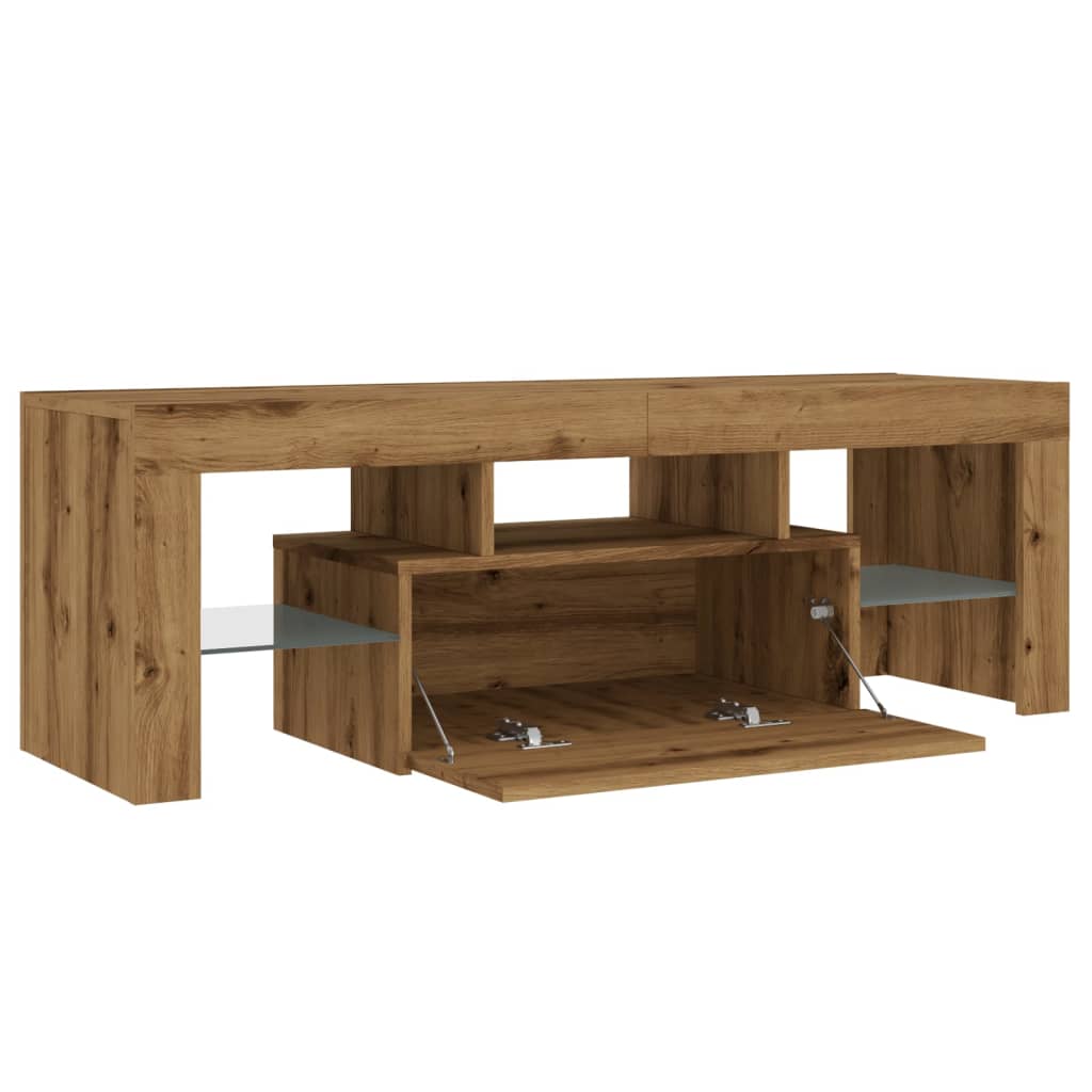 TV-Schrank mit LED Artisan-Eiche 120x36,5x40 cm Holzwerkstoff