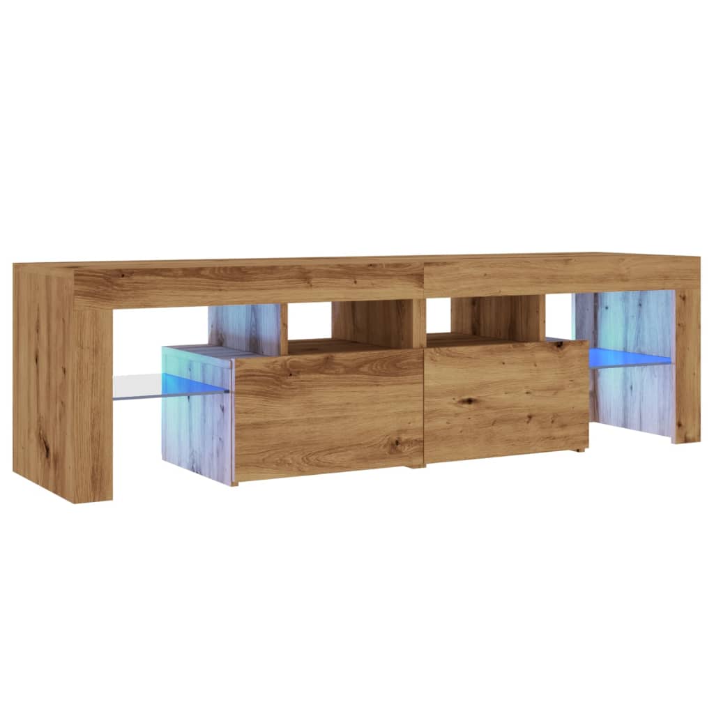 TV-Schrank mit LED Artisan-Eiche 140x36,5x40 cm Holzwerkstoff