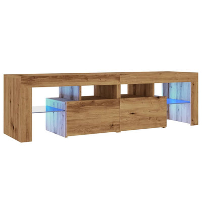 TV-Schrank mit LED Artisan-Eiche 140x36,5x40 cm Holzwerkstoff