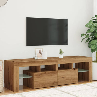 TV-Schrank mit LED Artisan-Eiche 140x36,5x40 cm Holzwerkstoff