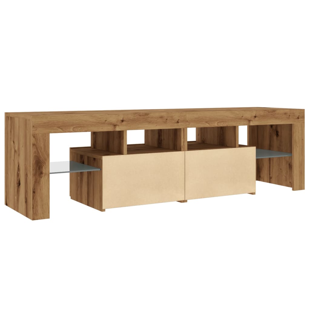 TV-Schrank mit LED Artisan-Eiche 140x36,5x40 cm Holzwerkstoff