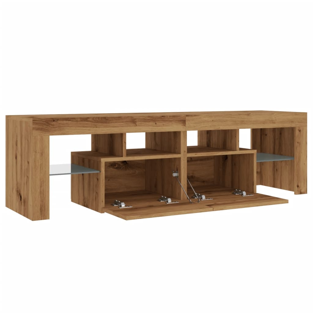 TV-Schrank mit LED Artisan-Eiche 140x36,5x40 cm Holzwerkstoff