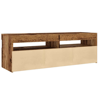 TV-Schrank mit LED Altholz-Optik 120x35x40 cm Holzwerkstoff