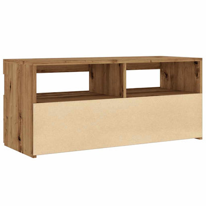 TV-Schrank mit LED-Leuchten Artisan-Eiche 90x35x40 cm