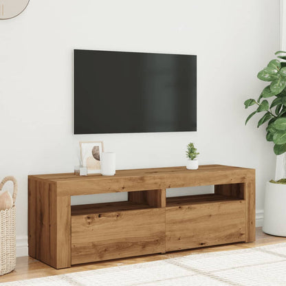 TV-Schrank mit LED Artisan-Eiche 120x35x40 cm Holzwerkstoff