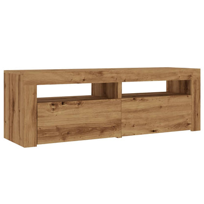 TV-Schrank mit LED Artisan-Eiche 120x35x40 cm Holzwerkstoff