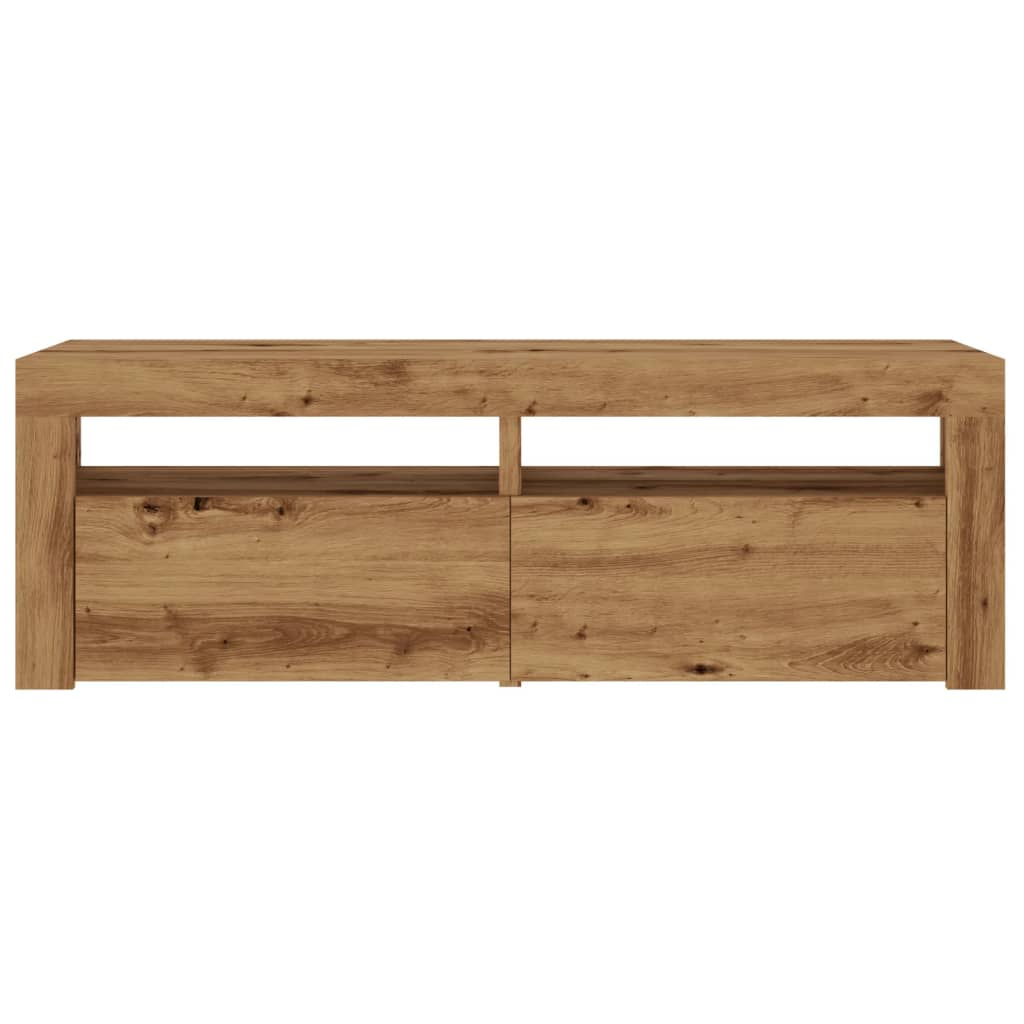 TV-Schrank mit LED Artisan-Eiche 120x35x40 cm Holzwerkstoff