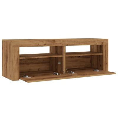 TV-Schrank mit LED Artisan-Eiche 120x35x40 cm Holzwerkstoff