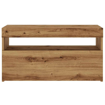 TV-Schrank mit LED-Leuchten Artisan-Eiche 75x35x40 cm